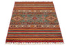 3x4 Green and Multicolor Tribal Rug