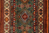 3x4 Green and Multicolor Tribal Rug