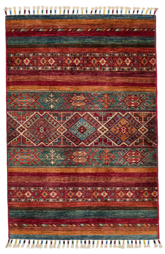 3x4 Multicolor Tribal Rug