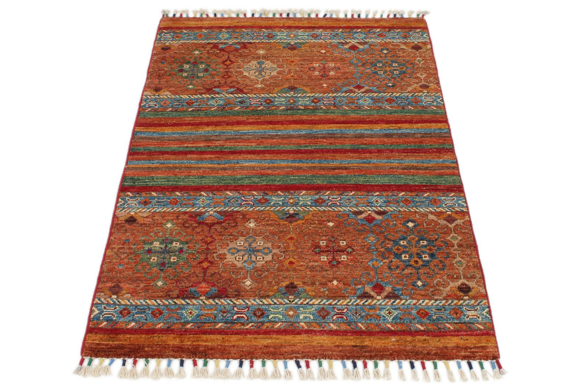 3x4 Multicolor Tribal Rug