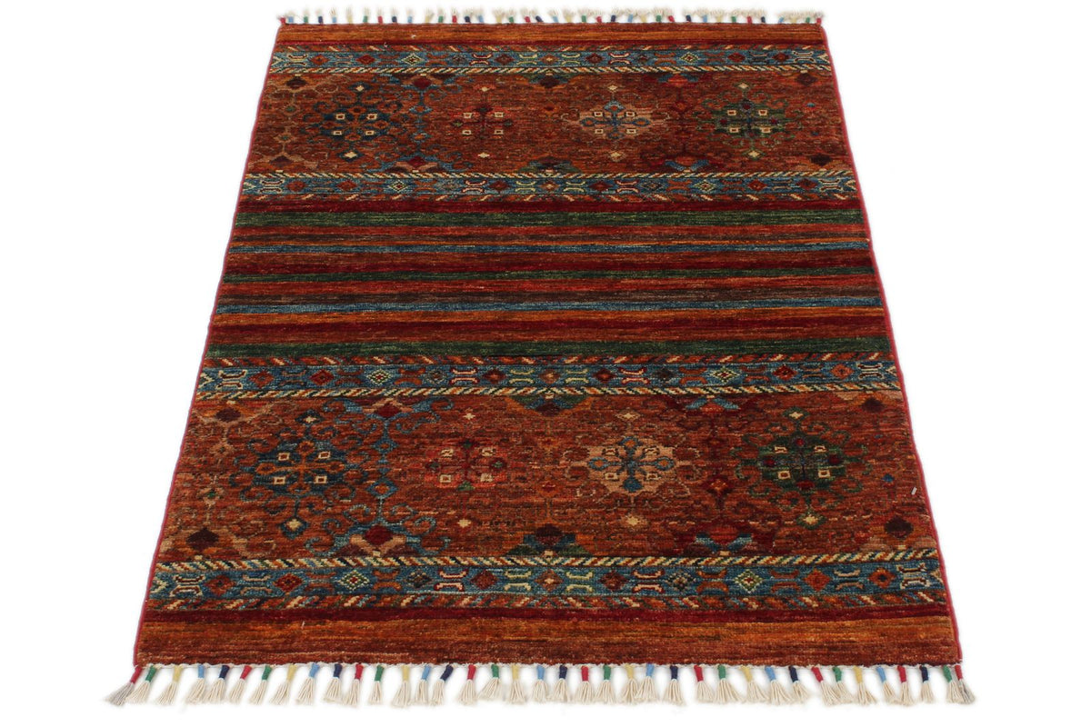 3x4 Multicolor Tribal Rug