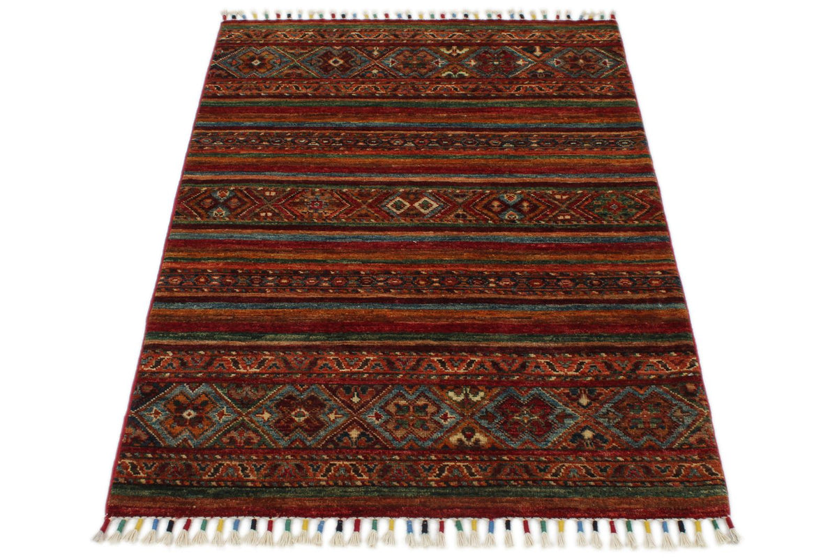 3x4 Multicolor Tribal Rug