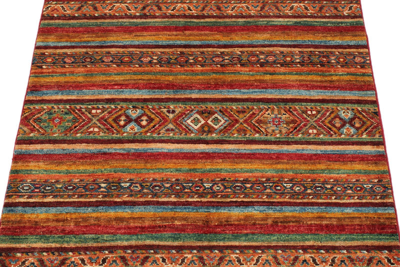 3x4 Multicolor Tribal Rug