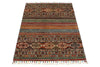 3x4 Brown and Multicolor Tribal Rug