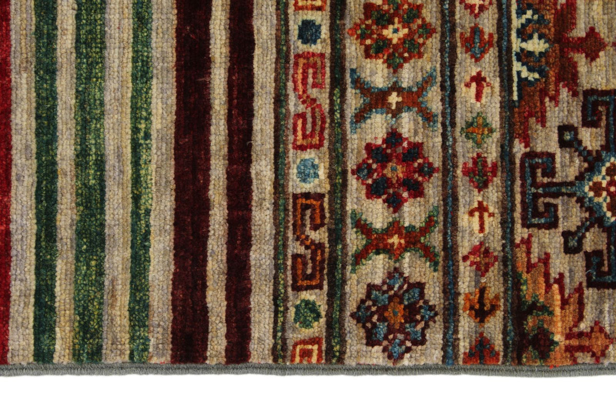3x4 Brown and Multicolor Tribal Rug