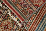 3x4 Brown and Multicolor Tribal Rug