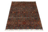 3x4 Brown and Multicolor Tribal Rug