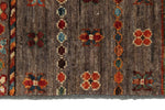 3x4 Brown and Multicolor Tribal Rug