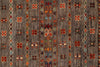 3x4 Brown and Multicolor Tribal Rug