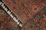 3x4 Brown and Multicolor Tribal Rug