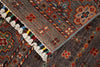 3x4 Dark Purple and Multicolor Tribal Rug