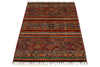 3x4 Brown and Multicolor Tribal Rug