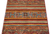 3x4 Brown and Multicolor Tribal Rug