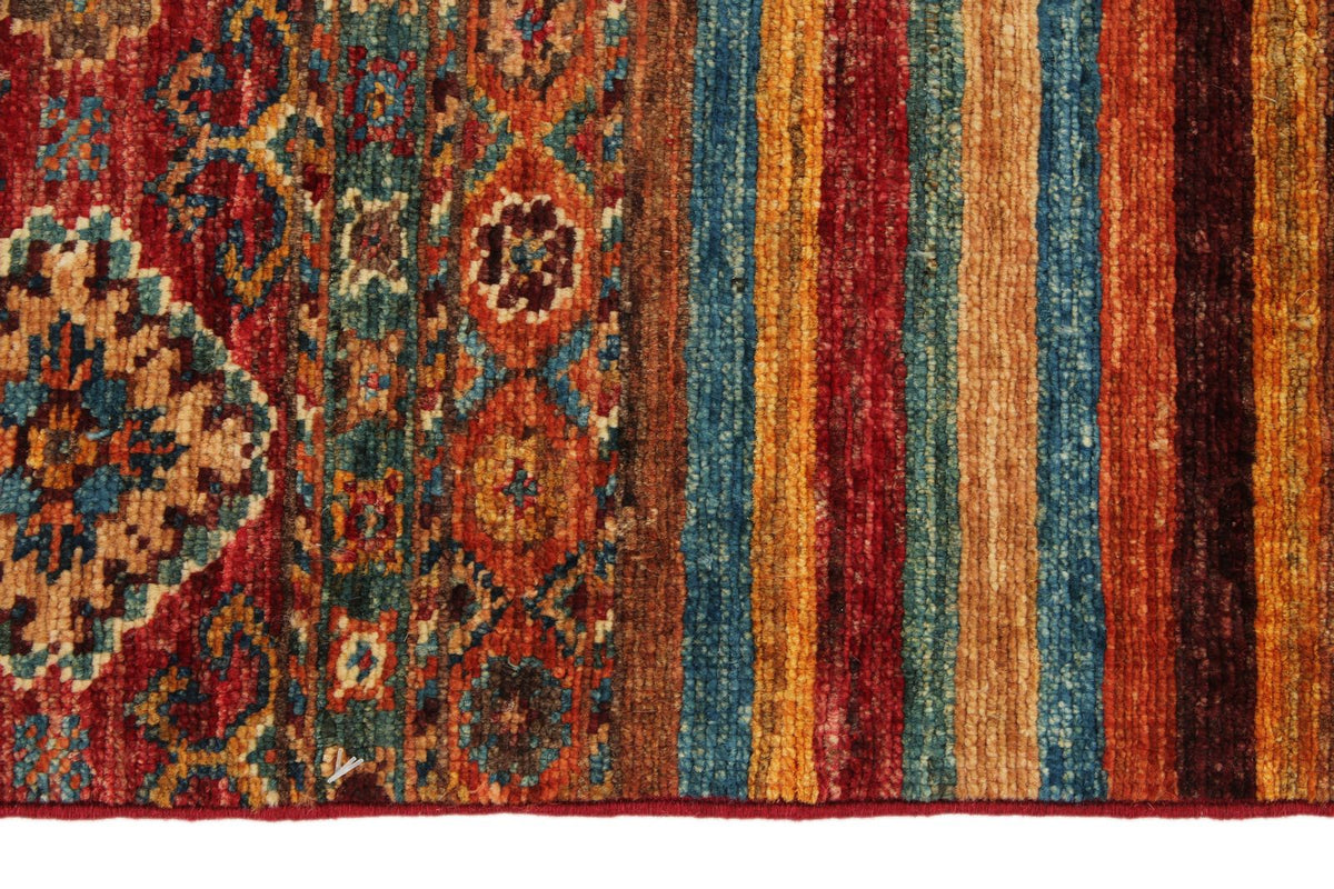 3x4 Brown and Multicolor Tribal Rug