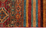 3x4 Brown and Multicolor Tribal Rug