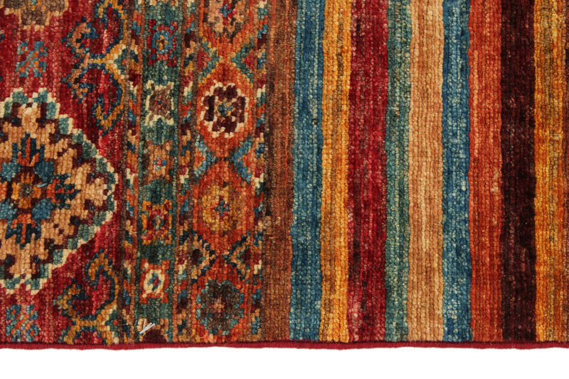 3x4 Brown and Multicolor Tribal Rug