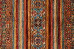 3x4 Brown and Multicolor Tribal Rug