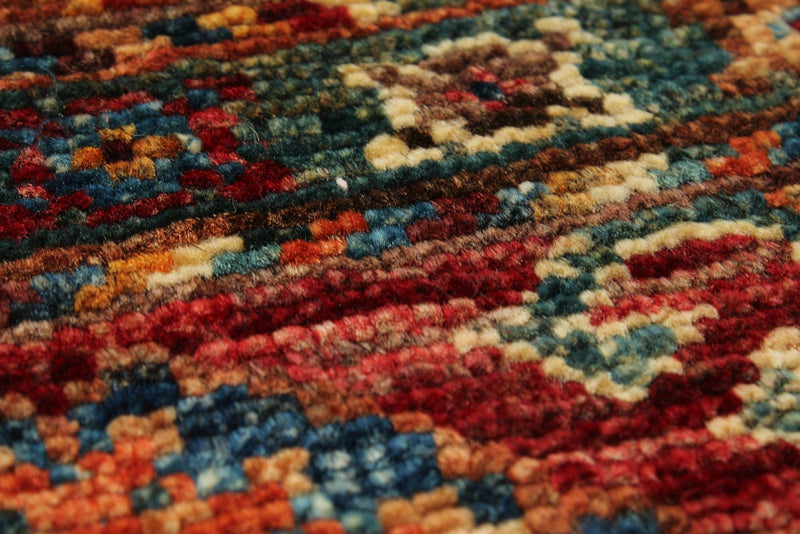 3x4 Brown and Multicolor Tribal Rug