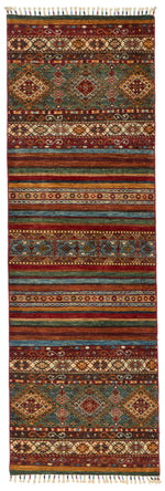3x8 Brown and Multicolor Tribal Runner