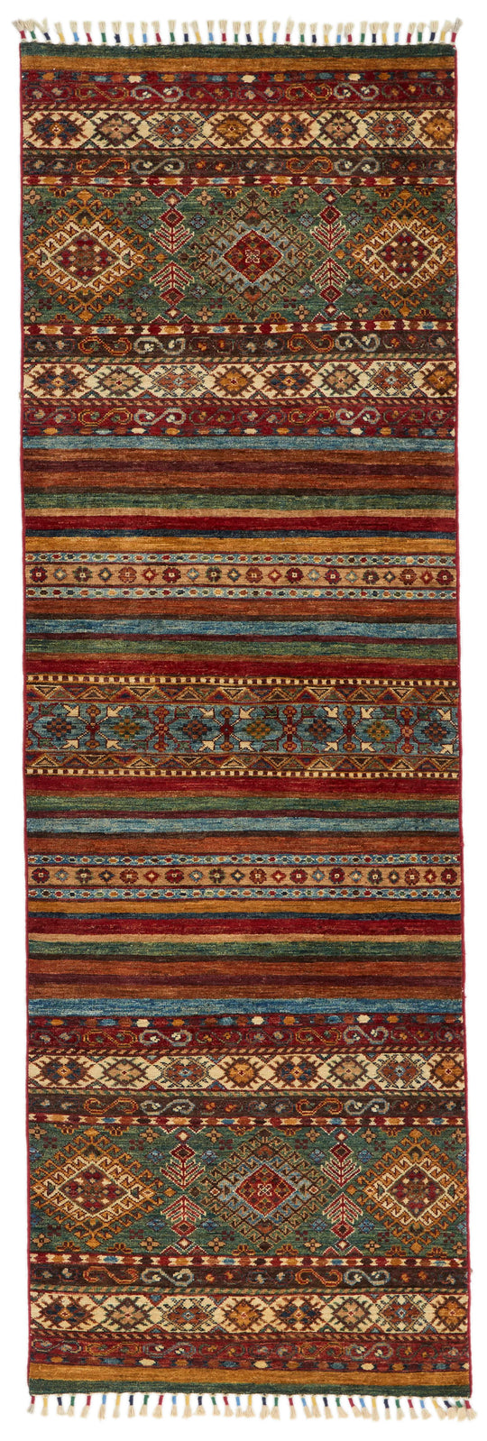3x8 Brown and Multicolor Tribal Runner