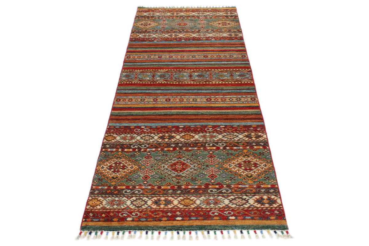 3x8 Brown and Multicolor Tribal Runner