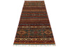 3x8 Brown and Multicolor Tribal Runner