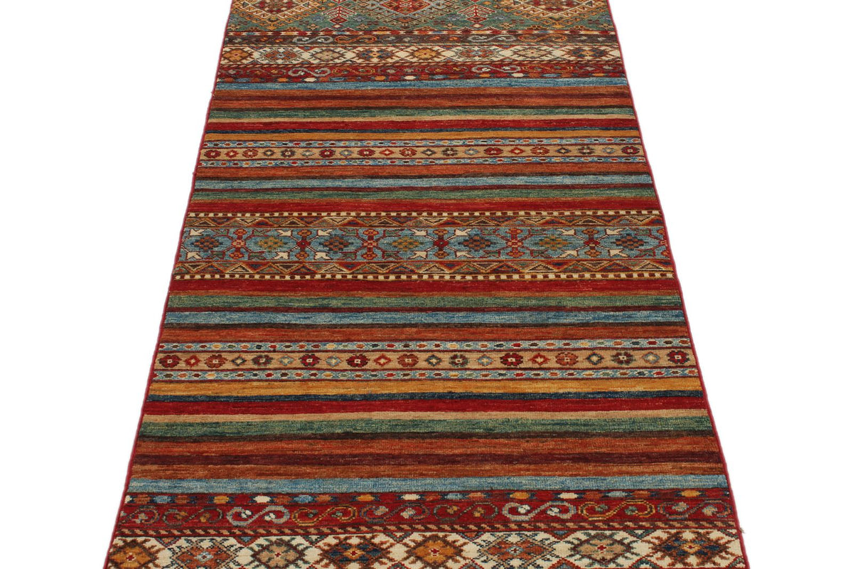 3x8 Brown and Multicolor Tribal Runner