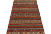 3x8 Brown and Multicolor Tribal Runner