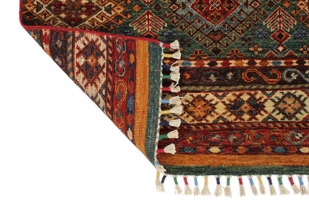 3x8 Brown and Multicolor Tribal Runner