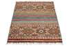 3x4 Gray and Multicolor Tribal Rug