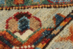 3x4 Gray and Multicolor Tribal Rug