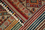 3x4 Gray and Multicolor Tribal Rug