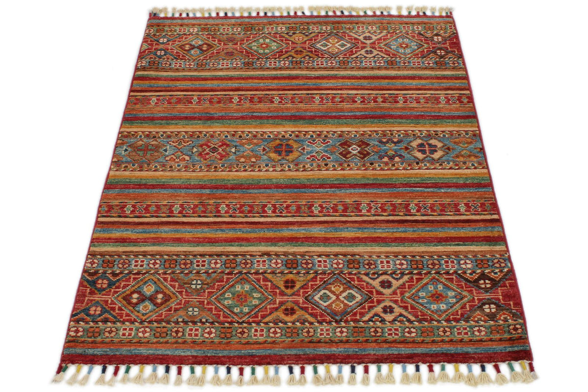 3x4 Multicolor Tribal Rug