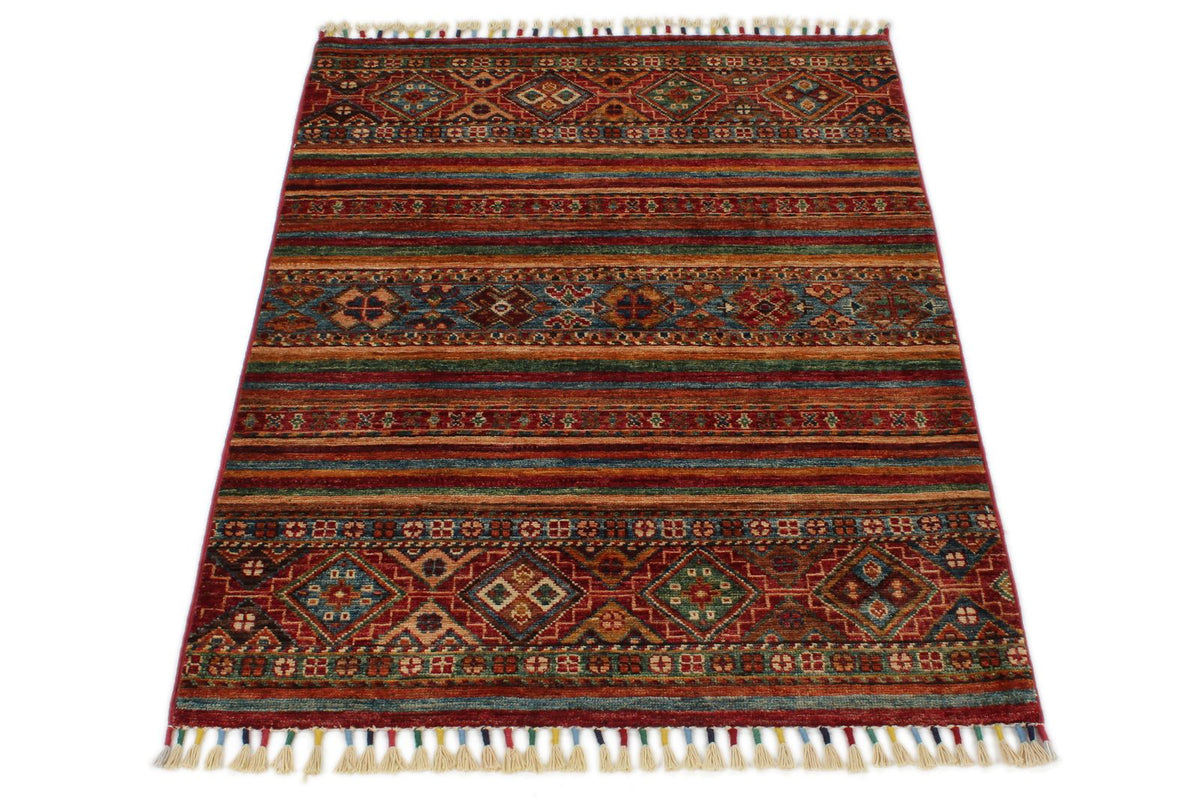 3x4 Multicolor Tribal Rug