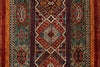 3x4 Green and Multicolor Tribal Rug