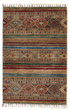 3x4 Brown and Multicolor Tribal Rug