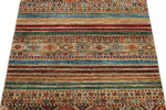 3x4 Brown and Multicolor Tribal Rug