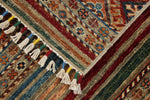 3x4 Brown and Multicolor Tribal Rug