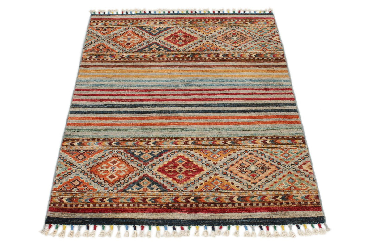 3x4 Multicolor Tribal Rug