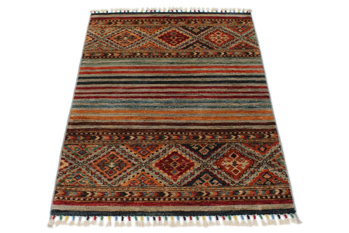 3x4 Multicolor Tribal Rug