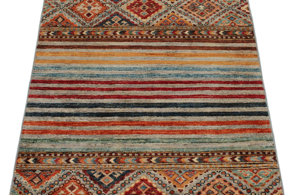 3x4 Multicolor Tribal Rug