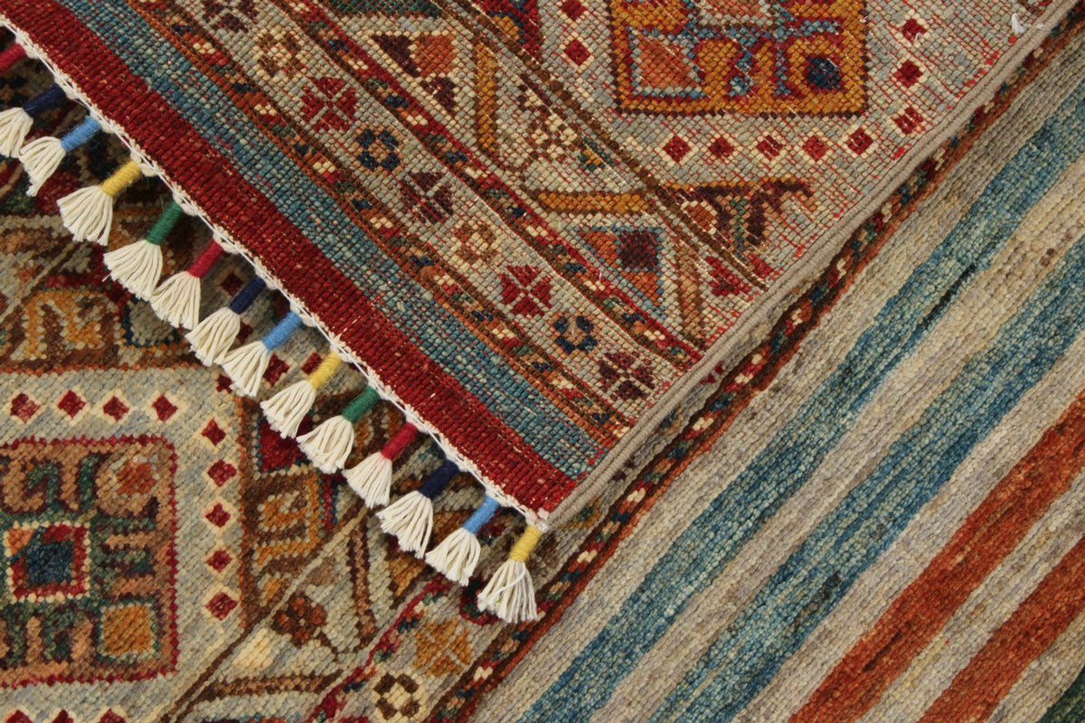 3x4 Light Camel and Multicolor Tribal Rug