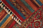 3x4 Red and Multicolor Tribal Rug