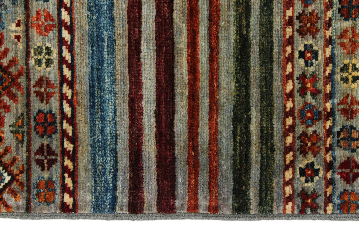 3x4 Brown and Multicolor Tribal Rug