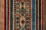 3x4 Brown and Multicolor Tribal Rug