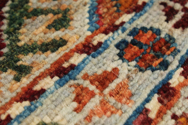 3x4 Brown and Multicolor Tribal Rug