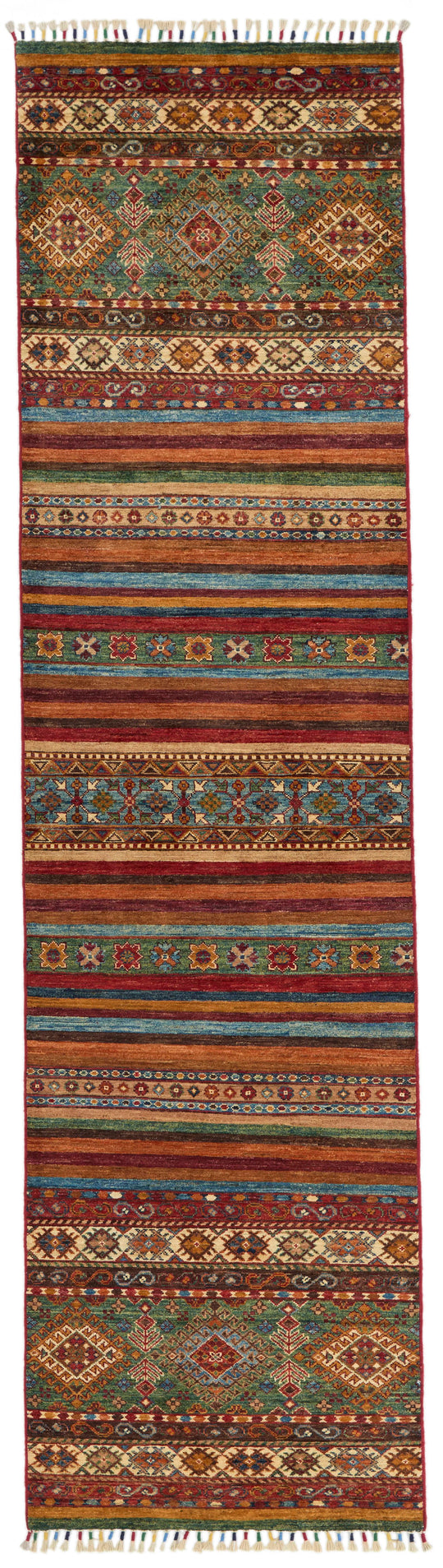 3x10 Brown and Multicolor Tribal Runner