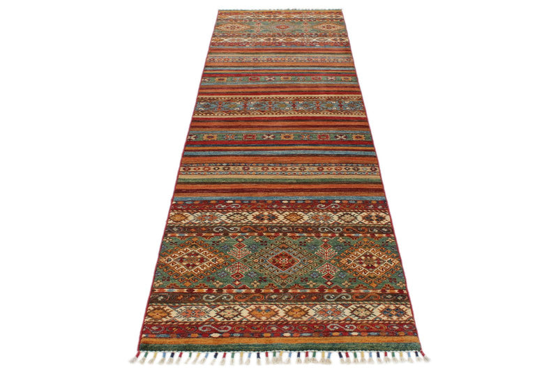 3x10 Brown and Multicolor Tribal Runner