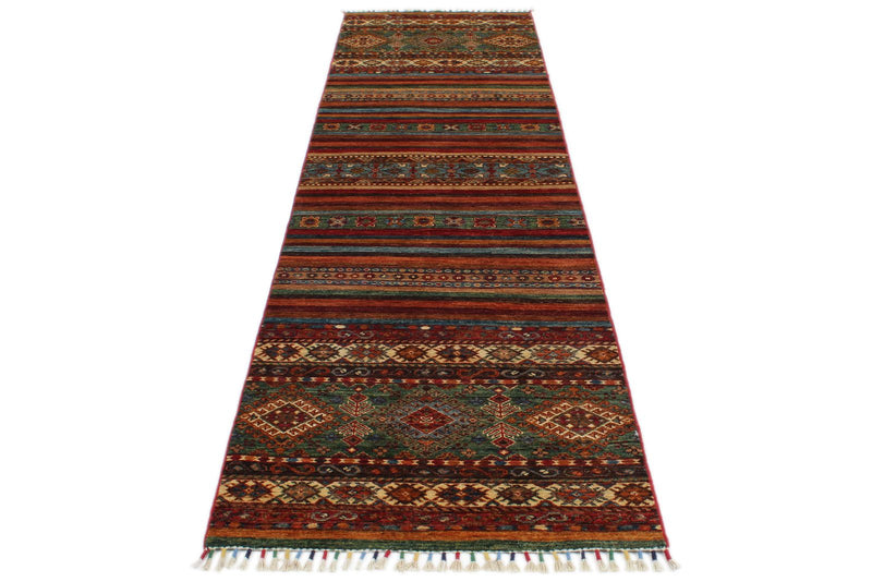 3x10 Brown and Multicolor Tribal Runner