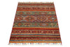 3x4 Green and Multicolor Tribal Rug